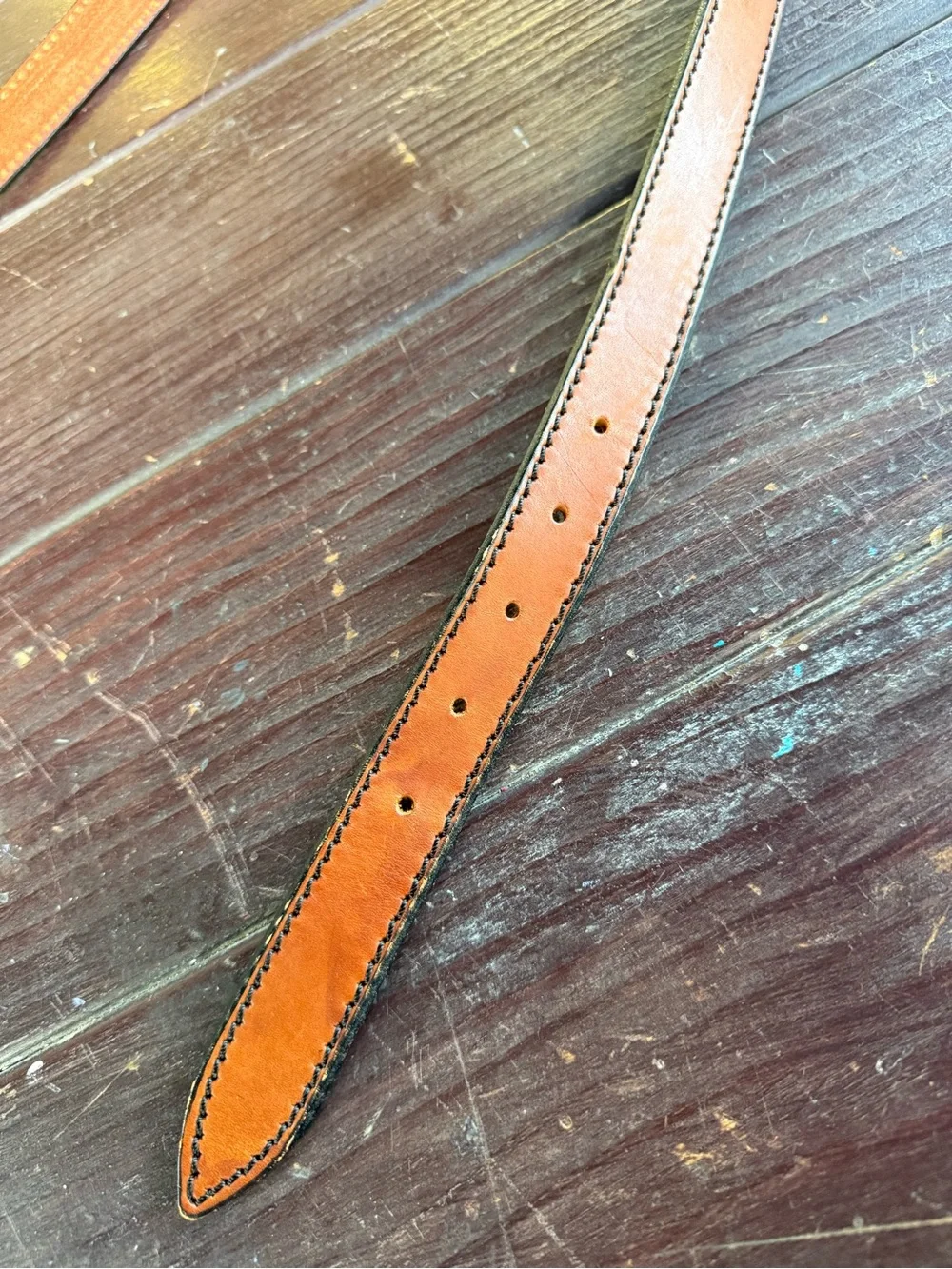 Colours By Alexander Julian’s Brown Leather Belt Size 49